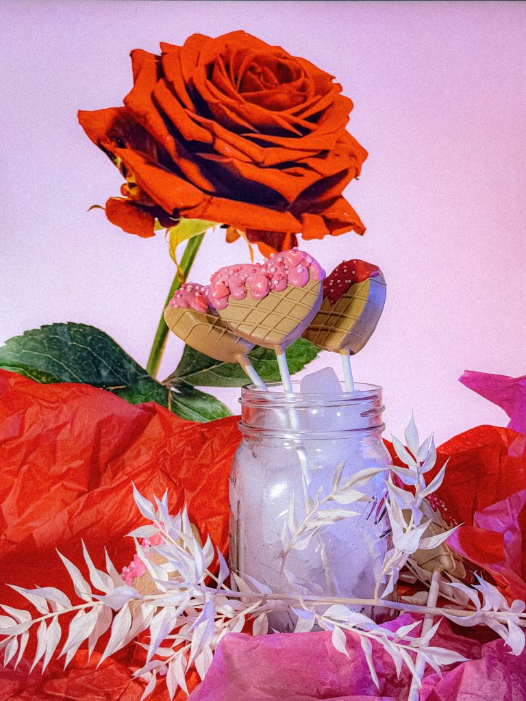 Valentine's Day and heart shaped cake pops